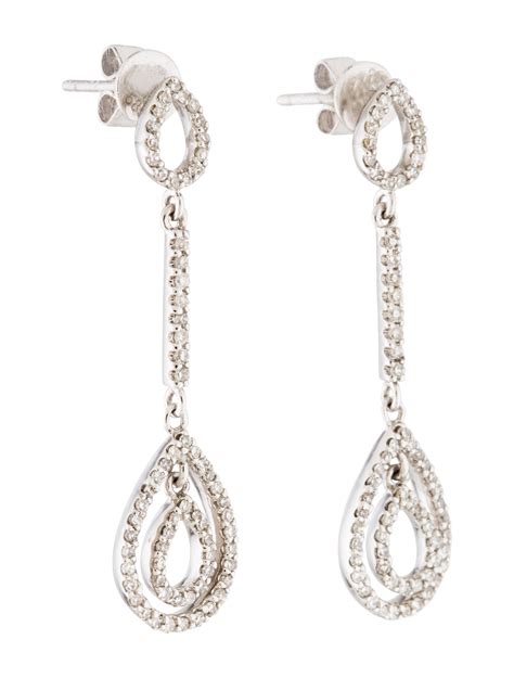 14k Diamond Drop Earrings Earrings Earri35169 The Realreal