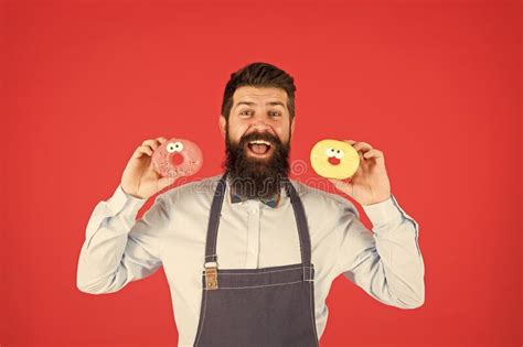 Cooking Is My Life Bearded Man In Red Apron Restaurant Or Cafe Cook Hipster In Kitchen