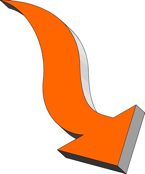Curved Down Arrow Clipart Clipart Suggest