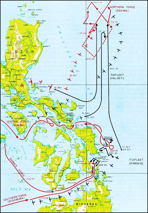 Battle Of Leyte Gulf Maps Masagrand