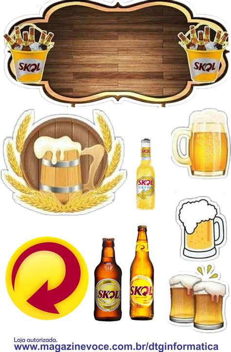 Topo para bolo como o tema boteco cervejaria skol. | Bolo ... Churrasco, a cerveja, a cerveja, caneca imagem png e psd para download gratuito.