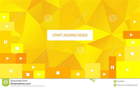 Abstract Yellow Polygonal Geometric Background For Website Start