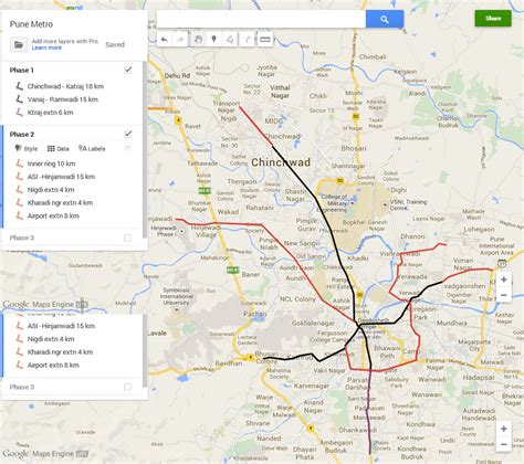 Pune Metro Phase 1 Map