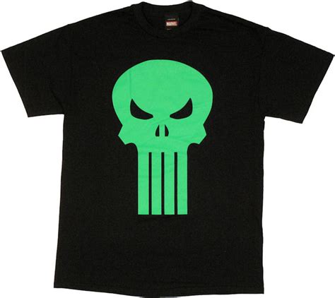 Punisher Green Skull T Shirt