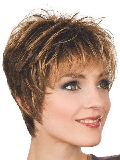 straight synthetic short layered women wigs with bangs