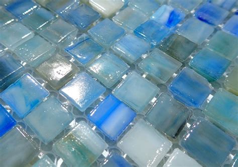 Mixed Blue Glass Tiles 3 8 Inch Mosaic Tiles Approximately 1 Cm 100 Tiles Blue Mini