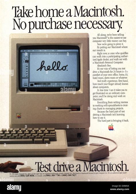 1980s Uk Apple Mac Magazine Advert Stock Photo Alamy