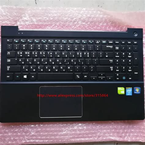 Korean Layout Backlit New Laptop Keyboard With Touchpad Palmrest For