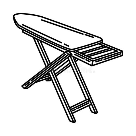Ironing Table Icon Doodle Hand Drawn Or Outline Icon Style Stock