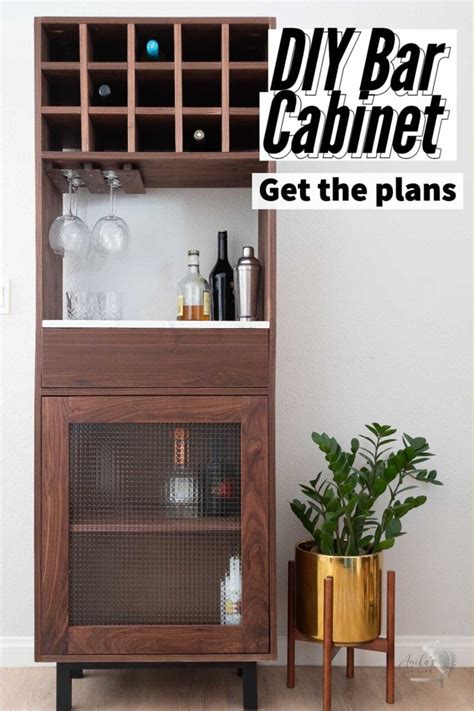 Diy Tall Bar Cabinet With Storage Detailed Plans And
