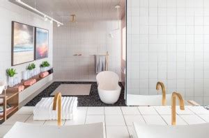 Sala De Banho Destaca Cores E Geometria Dos Revestimentos Decortiles