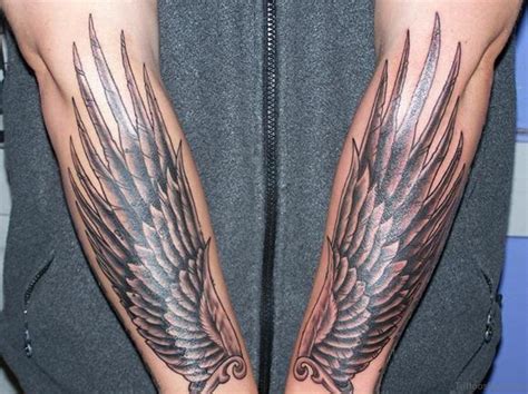 Groningen Rkc Blauwe Haai Half Sleeve Angel Wing Forearm Tattoo
