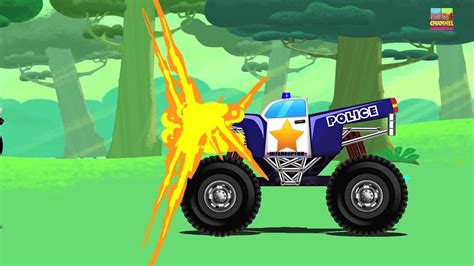 Monster Trucks Police Monster Truck Police Car Chase Swtdwqpgtfs