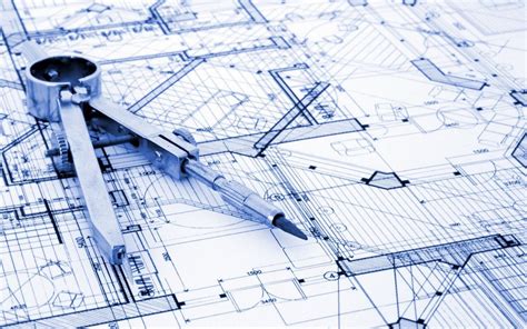 Free Download Architecture Design Compass Blueprint Wallpaper