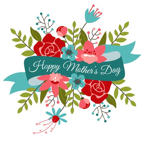 Happy Mothers Day Bouquet Transparent Png Stickpng