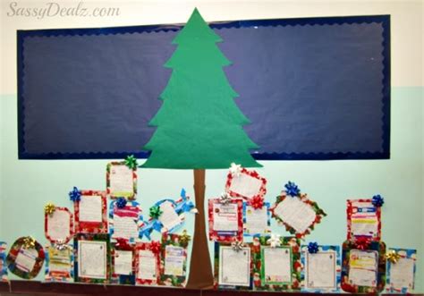 Diy Christmas Tree And Presents Classroom Bulletin Board Idea Crafty