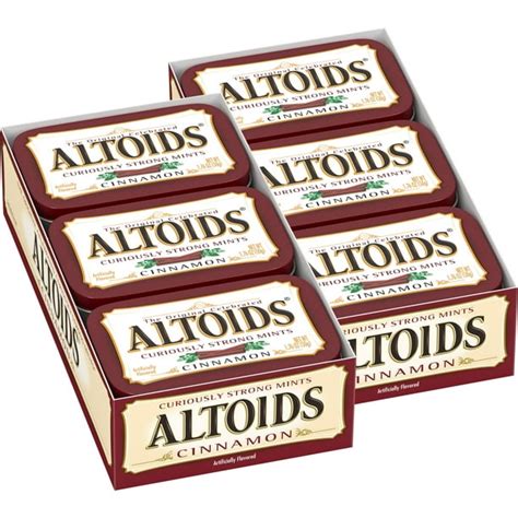 Altoids Cinnamon Breath Mints 176 Oz Pack Of 12