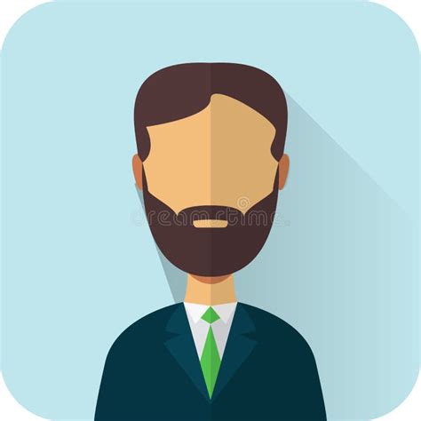 Businessman Profile Icon Male Portrait Flat Stock Vector Illustration