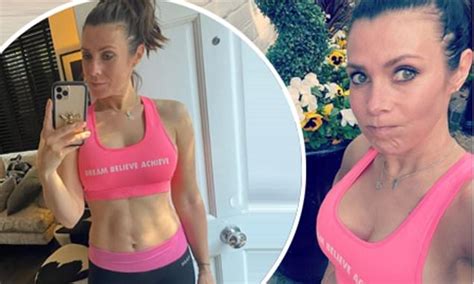 Kym Marsh Shows Off Her Rippling Abs In A Pink Sports Bra And Leggings
