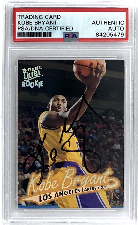 The psa 10 version sells for $1,200 and the price is. Lot Detail - Kobe Bryant Signed 1996-97 Fleer Ultra Rookie Card #52 (PSA/DNA Encapsulated)