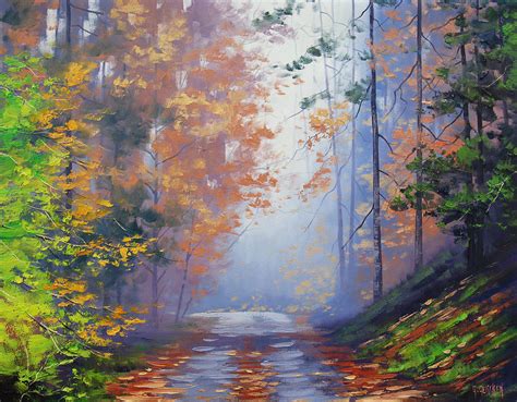 Autumn Woods Painting By Graham Gercken Pixels