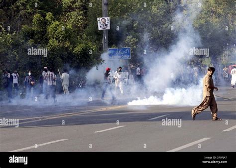 Police Officials Restore Baton Charge Fired Tear Gas Shells And Used Water Canon To Repel