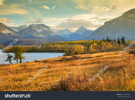 Beautiful Autumn View Of Going To The Sun Road In Glacier