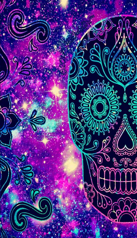 Colorful Skull Mobile Wallpapers Wallpaper Cave