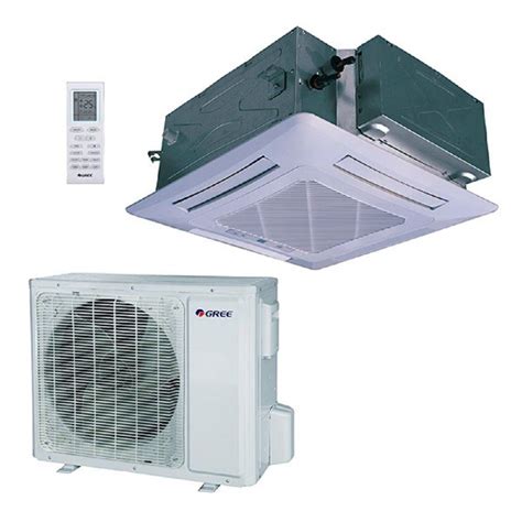 Gree 39500 Btu Ductless Ceiling Cassette Mini Split Air Conditioner With Heat Inverter And