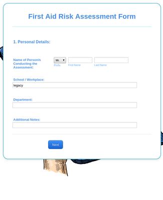 First Aid Risk Assessment Form Template Jotform intended for First Aid
