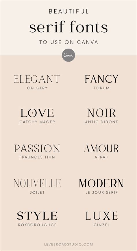 Best Serif Fonts On Canva Part 1 Artofit