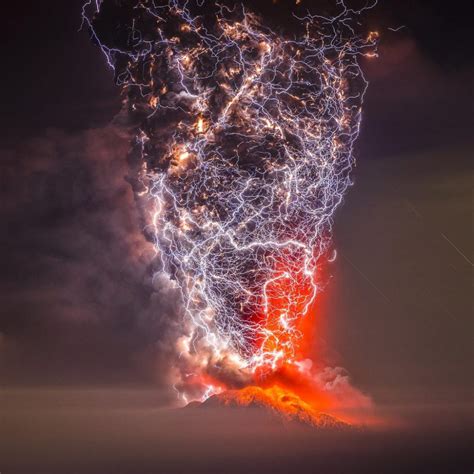 Real Lightning Volcano Eruption Volcano Erupt