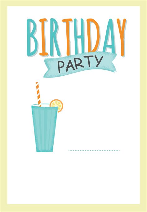 Lemonade Free Printable Birthday Invitation Template Greetings