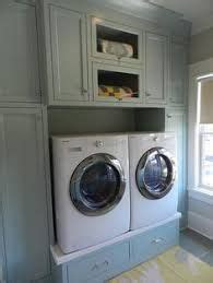 Build your own washer and dryer pedestal bases to bring your laundry up in height. Image result for diy washer dryer pedestal with drawers ...