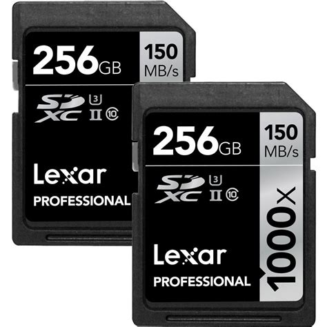The lexar professional sd are loaded with impressive features to store large data amounts. Lexar Media LSD256CRBNA10002 256GB Professional 1000X UHS-II SDXC Memory Card (2-pack) Class 10