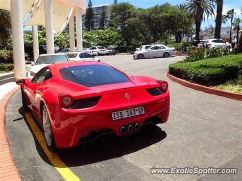 | please provide a valid price range. Ferrari 458 Italia spotted in Umhlanga, South Africa on 01/05/2014, photo 2