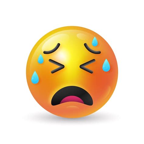 Premium Vector Gradient Pain Emoji Illustration