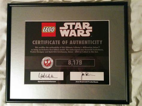 Subscribe to lego® shop emails be the first to hear about brand new sets, exclusive products. I still have my certificate that came with my UCS ...