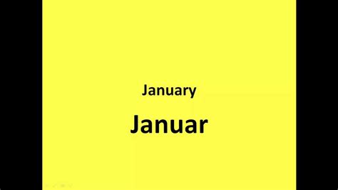 Learn German Months Of The Year Youtube