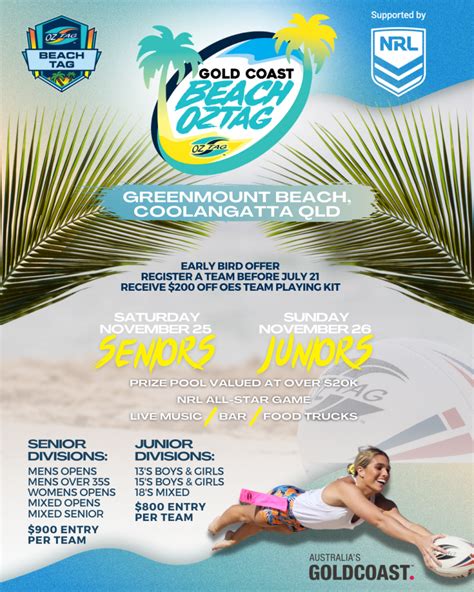Beach Oztag Comes To The Gold Coast Australian Oztag