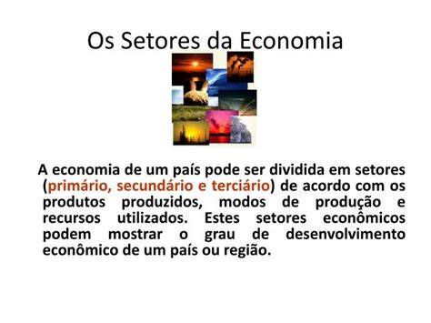 Ppt Os Setores Da Economia Powerpoint Presentation Free Download