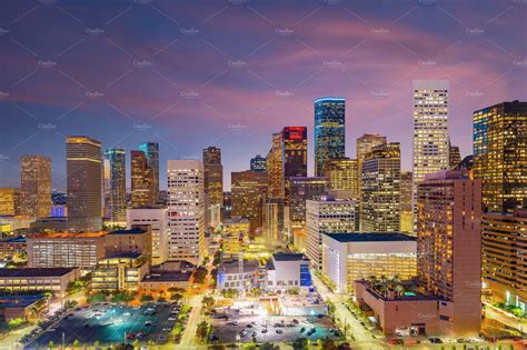 Downtown Houston Skyline In Texas Us Containing Houston Texas And