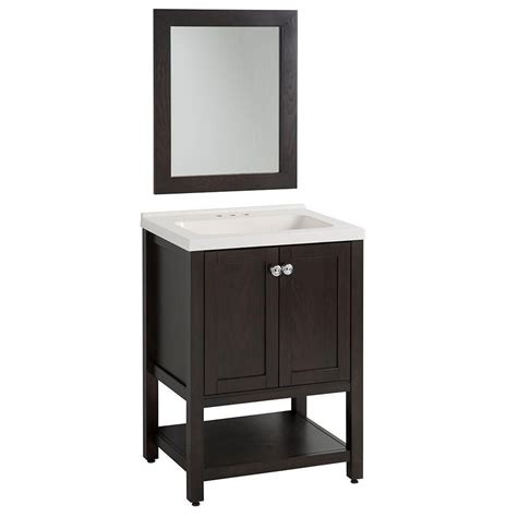 The clarity and reflection provided by these tiny tiles is amazing.but don't forget to take off the film from front of tiles. Glacier Bay Sea Bright 24 in. Vanity in Charcoal with ...