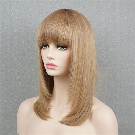 Ash Blonde Human Hair Wigs For White Women Long Shag Wigs With Etsy