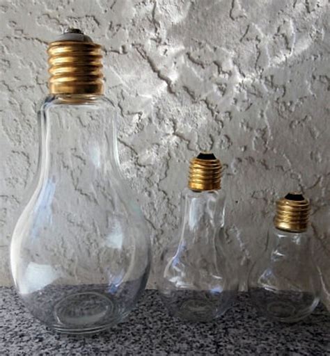 Glass Lightbulb Jars Light Bulb Jargs Medium Small Etsy