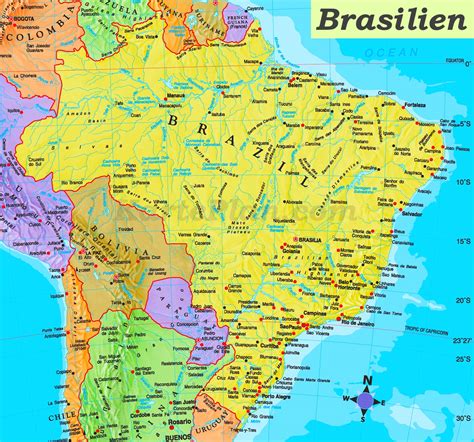 Karten und brasilien politische karte maps of brazil a link atlas landkarte von brasilien in südamerika karte von brasilien (land / staat) | welt atlas.de. Brasilien politische karte