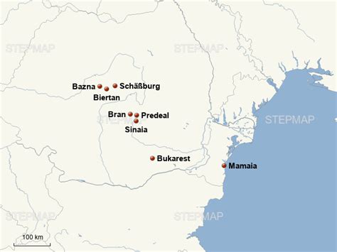 Klicken sie auf einen pin, um zu sehen welche stadt sich an der stelle befindet. StepMap - Karpaten Schwarzes Meer - Landkarte für Deutschland