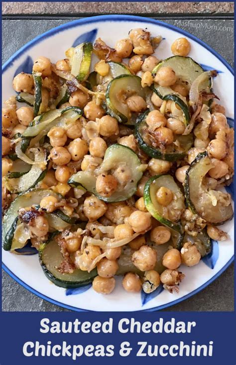 Sauteed Cheddar Chickpeas And Zucchini