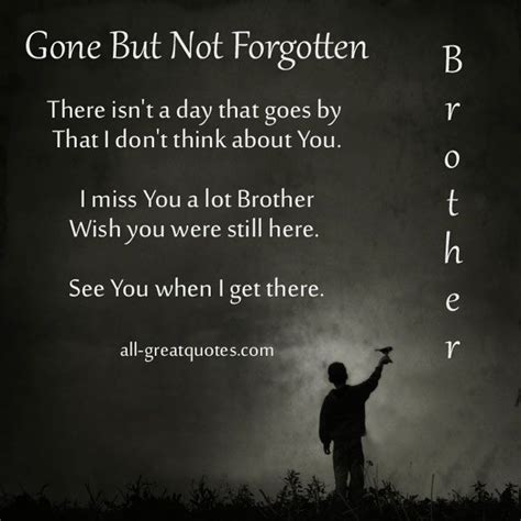 In Loving Memory Cards For Brother Gone But Not Forgotten | Brother