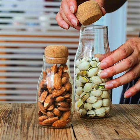 Floor vases stand between 20 and 24 inches high and are excellent for holding tall vegetation such as cattails, reeds, and manzanita branches. High Borosilicate Glass Jar With Cork Wood Lid Eco ...